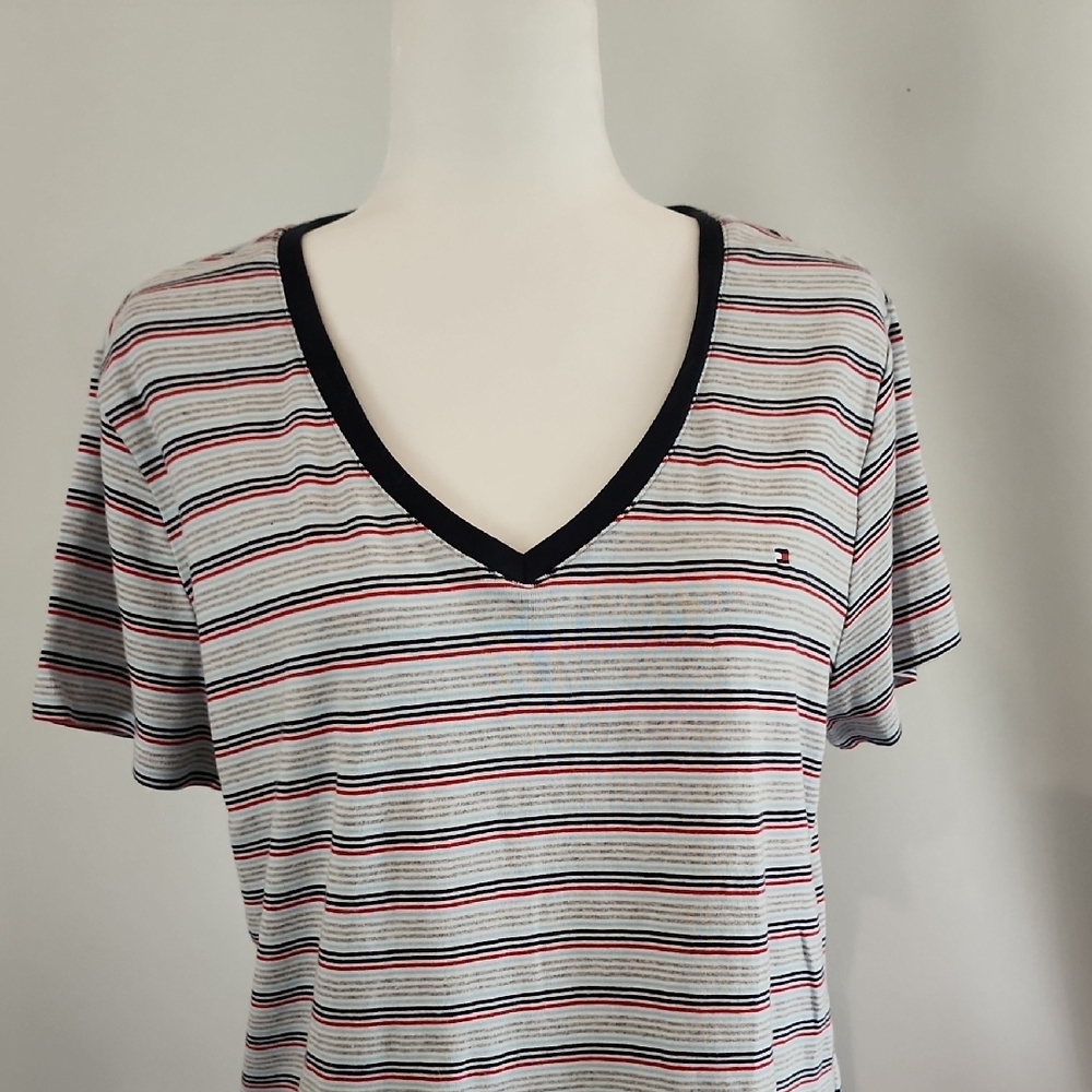 Tommy Hilfiger Navy V-Neck Tee